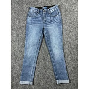 Democracy Ab solution Jeans Womens Size 0 Blue Denim Stretch Slim Fit Ankle